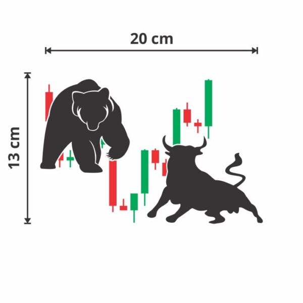 Adesivo Trader Touro e Urso Gráfico Candlestick - Image 2